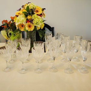 Heavy crystal wine/champagne glasses